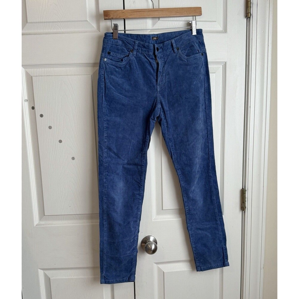 J.MCLAUGHLIN Blue Pants Corduroy Velvet Skinny Size 4